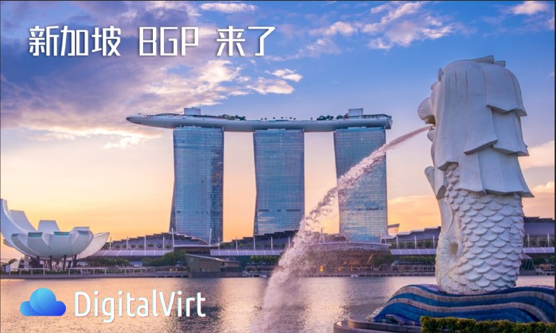DigitalVirt 新加坡 BGP 开启🦁🦁🦁预售已经结束，现在下单随时开机！购买地址：